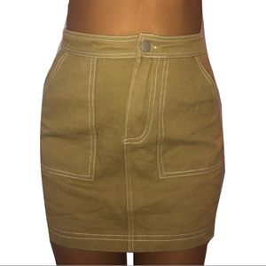 Khaki Mini Skirt